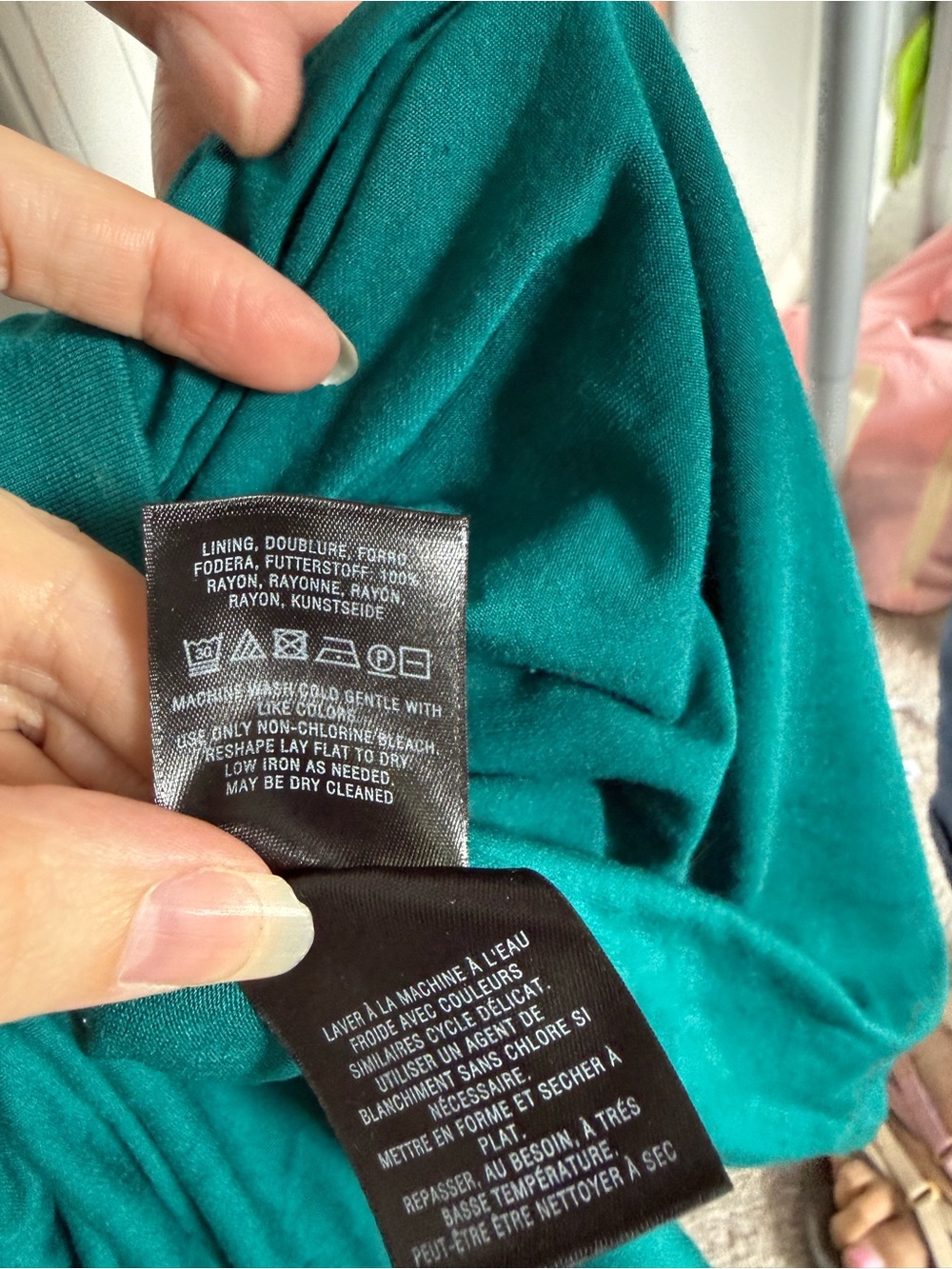 Maeve Navy and Teal Panel Maxi Dress - Picture 5 of 5
